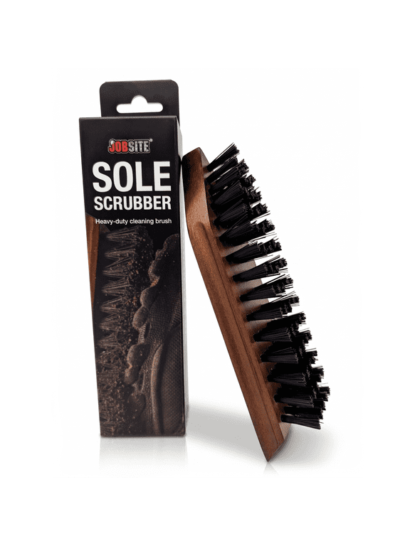 Sole Scrubber - Heavy Duty Boot Cleaner Brush with Stiff Bristles & Pointed Tip - Scrubber for Cleaning Muddy Cleats & Shoes