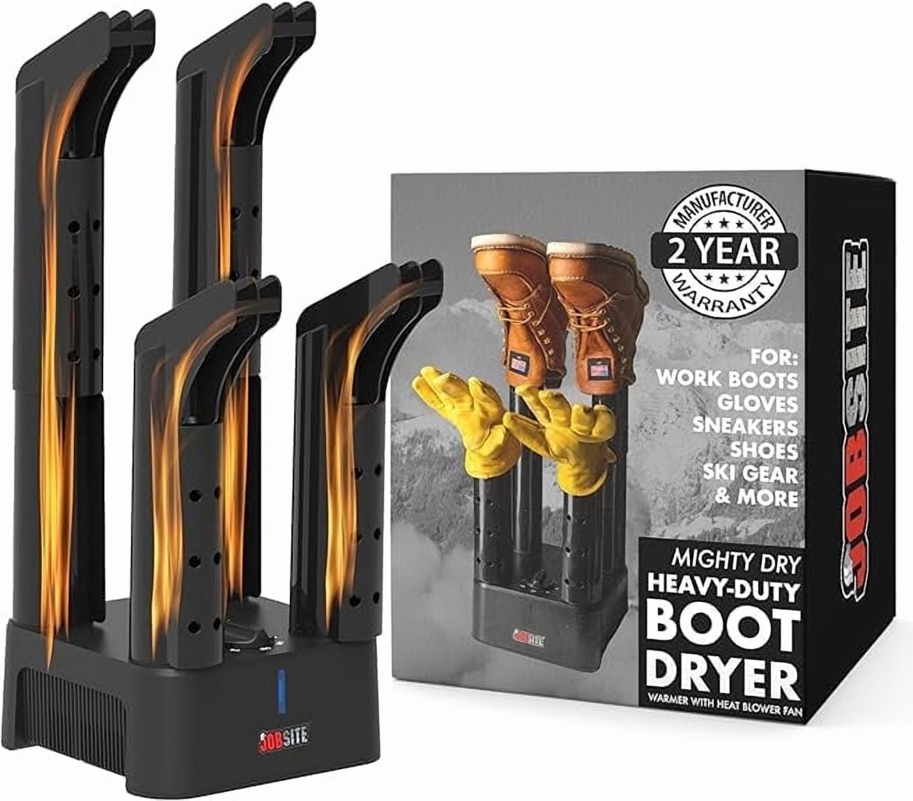 JobSite Boot Dryer with Heat Blower Fan, Glove & Shoe Dryer, Helps Reduce Odors