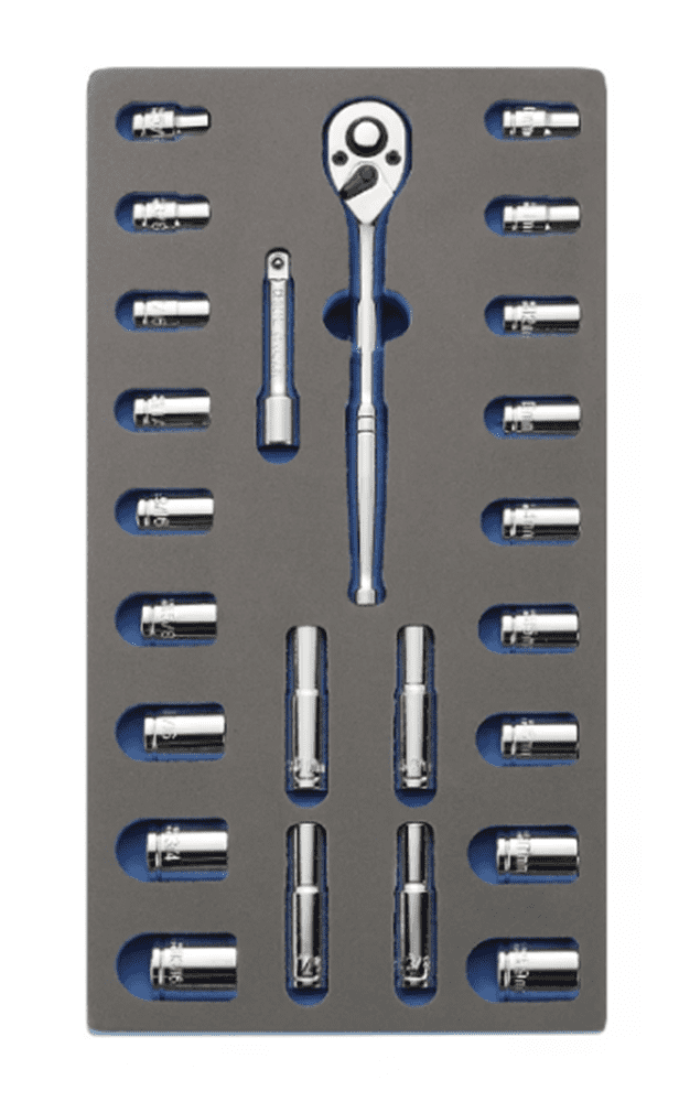 JobSmart 2209S1541U 24 Pieces Ratchet with Sockets