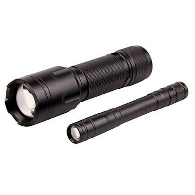 JobSmart JCTSC4064 500 Lumen Aluminum Flashlight and 100 Lumen Penlight Black