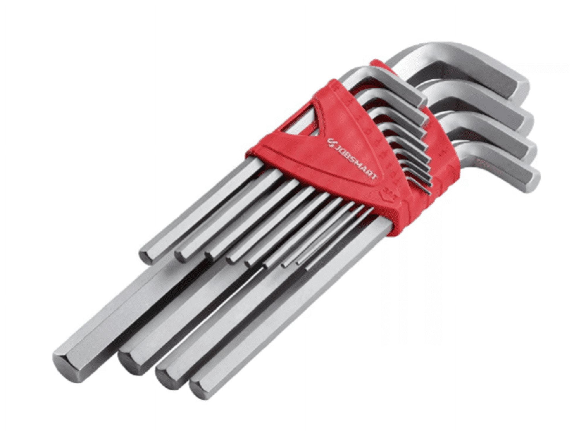 JobSmart JS2022081 SAE Long Arm Jumbo Hex Key Set, 13Piece