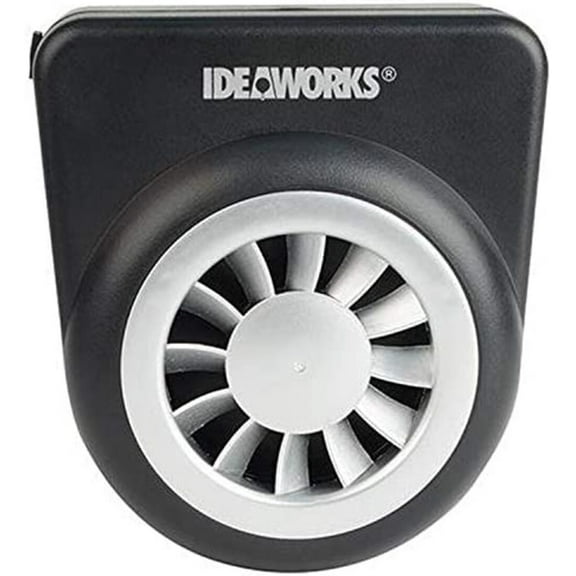 Jobar - Solar-Powered Auto Vehicle Window Fan Vent JB7413 Eliminate Pet and Tobacco Odors - Black