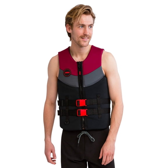 Jobe Neoprene Life Vest Men Burgundy Red Large
