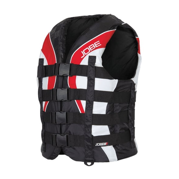Jobe Progress 4 Buckle Vest Unisex Red/Black - SMALL