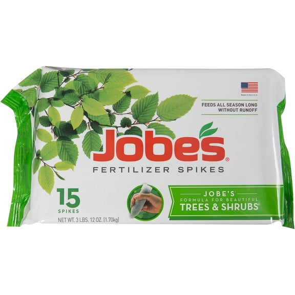 Jobe's 1610 Tree Outdoor Fertilizer Food Spikes, 15 Count