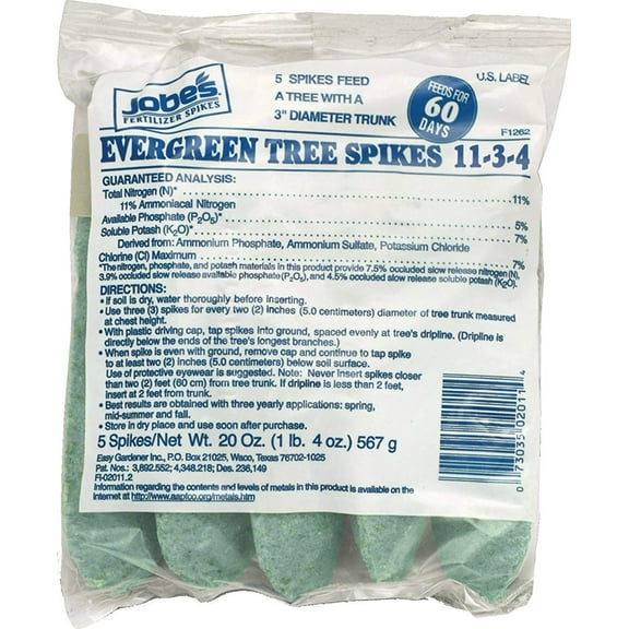 Jobe's Evergreen Fertilizer Spikes, 5 Spikes