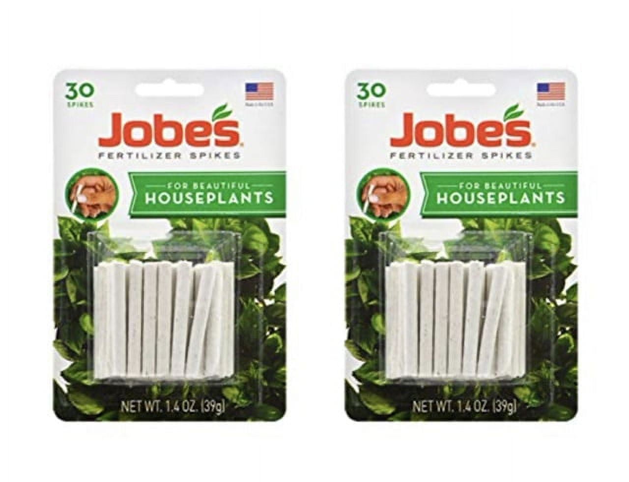Jobe's Fertilizer Spikes for Houseplants, 30Count Pack, Two Packs (60