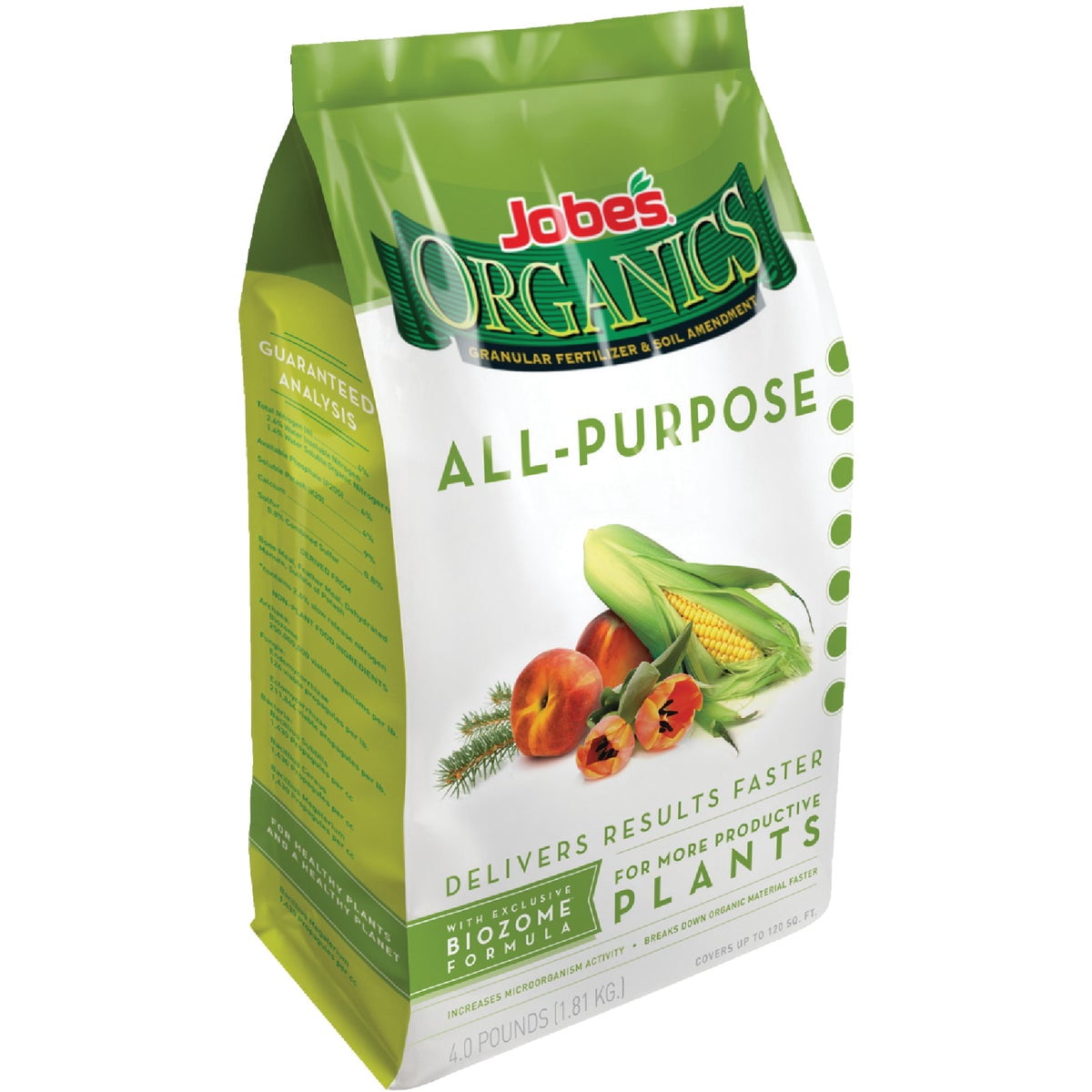 Jobe's Organics All Purpose Fertilizer Granules - Natural for Plants, Shrubs - 4 lb Pack of 3 — Outdoor & Indoor Plant Use, Easy Application