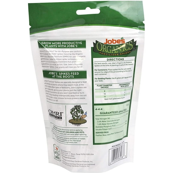 Jobe's Organics All Purpose Fertilizer Spikes, 50 Spikes