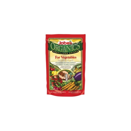 Jobe's Organics Slow Release Tomato and Vegetable Fertilizer Spikes, 50 Count
