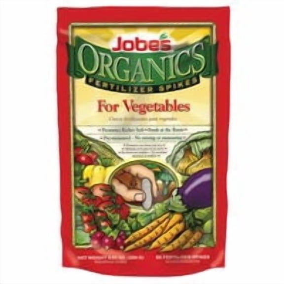 Jobe's Organics Slow Release Tomato and Vegetable Fertilizer Spikes, 50 Count
