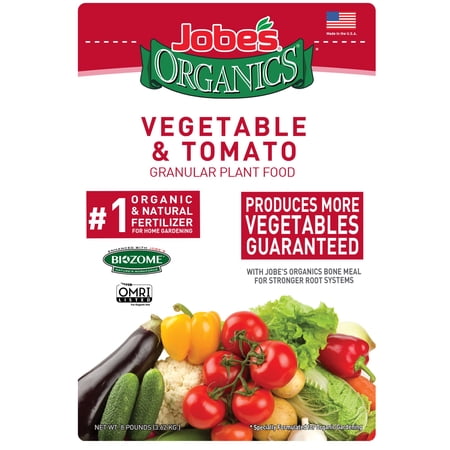 Jobe’s Organics Vegetable & Tomato Granular Plant Food, 8lbs,&nbsp;2-5-3