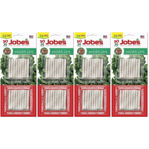 Easy Gardener Houseplant Plant Food Spikes 13-4-5 - Indoor Fertilizer - 50 Pack, Pack of 4