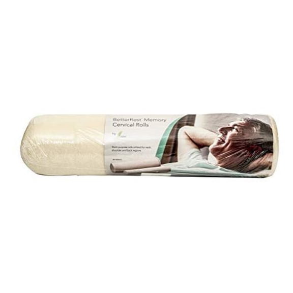 Jobri Betterrest Cervical Roll with High Density Memory Foam, 4" Diameter Provides Superior Back and Neck Support