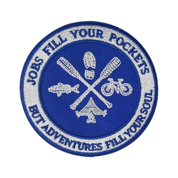 Jobs Fill Your Pockets Embroidered Patch Iron/Sew-On Applique Travel Souvenir