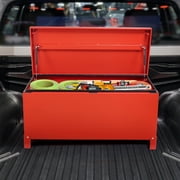 Jobsite Box, Jobsite Chest Tool Storage Cabinet Industrial Grade, Aluminum, Burgundy Red, 36x15 Inch Tool Box, Extra Large Design, Removable Tray for Easy Access to Tools Steel Portable Tool Box Hip R