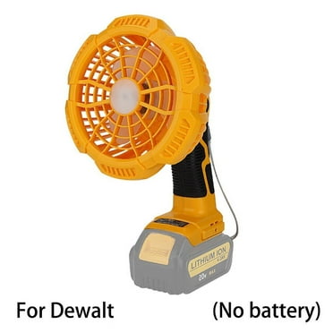Jobsite Fan Portable Fan for Dewalt 20V Lithium-ion Battery Fan with 9W LED Light Handheld Fan for Camping, Traveling Garage