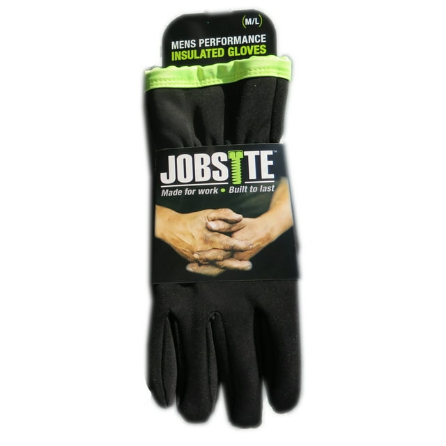 Jobsite Men's Performance Insulated Rugged Cuffed Work Gloves (Medium