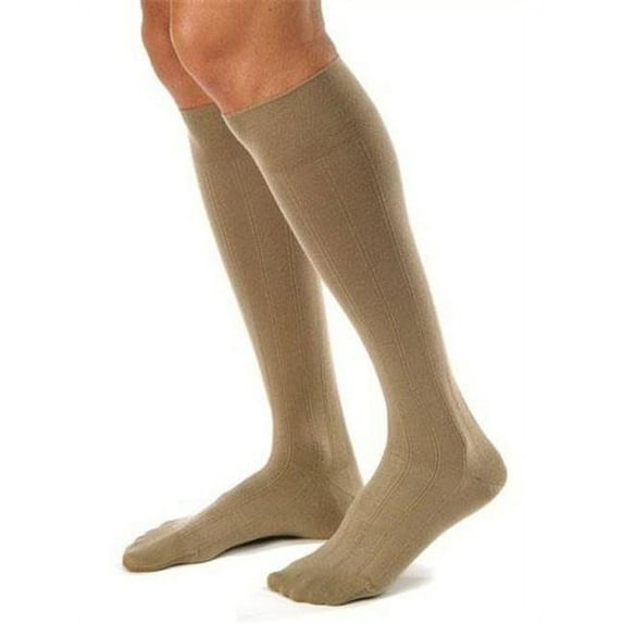 Jobst 113165 Casual Knee 30-40 Closed Toe for Men, Navy, Extra Large Full Calf