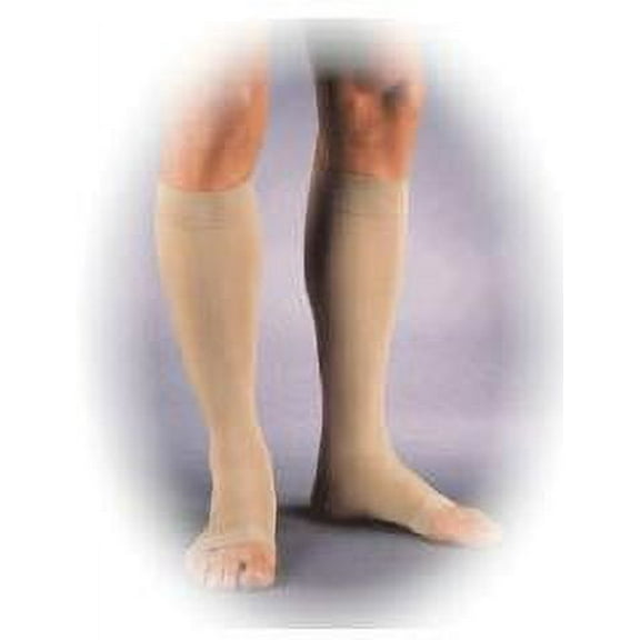 Jobst 114637 Relief 30-40 Knee High Open Toe Beige Compression Stockings, Large