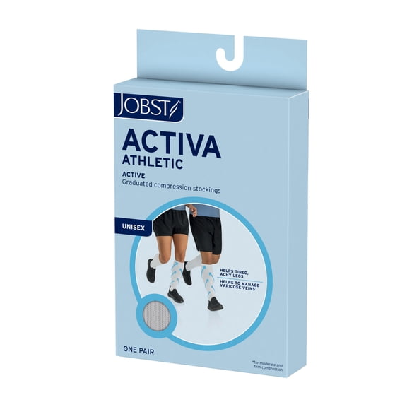 Jobst ACTIVA Athletic Compression Socks - 20-30 mmHg Black Large