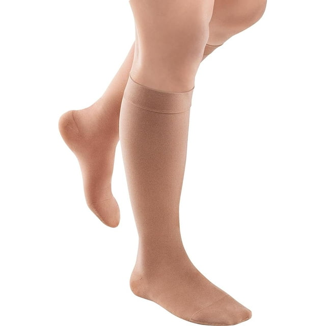 Jobst ACTIVA Opaque Compression Knee High Socks - 20-30mmHg Sun Bronze Large