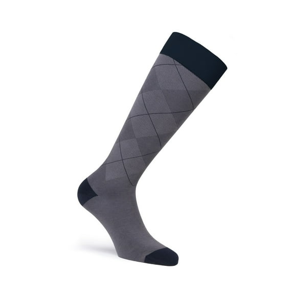Jobst Casual Pattern Socks - 30-40 mmHg Petite Gunmetal Grey Medium