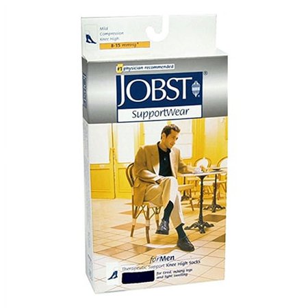 Jobst Mens Light Weight Dress Socks, 8-15 Mm / Hg Compression, Black, X-Large -1 Ea, 6 Pack