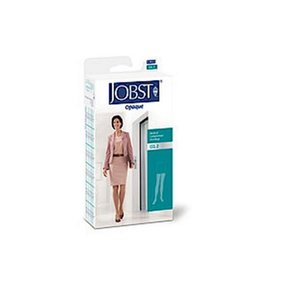 Jobst Opaque 15-20 Closed Toe Thigh High Compression Stockings w/Sensitive Band Natural Small
