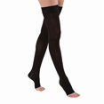 thumbnail image 1 of Jobst Opaque 20-30 Open Toe Thigh High Compression Stockings w/Dot Band Black Small, 1 of 3