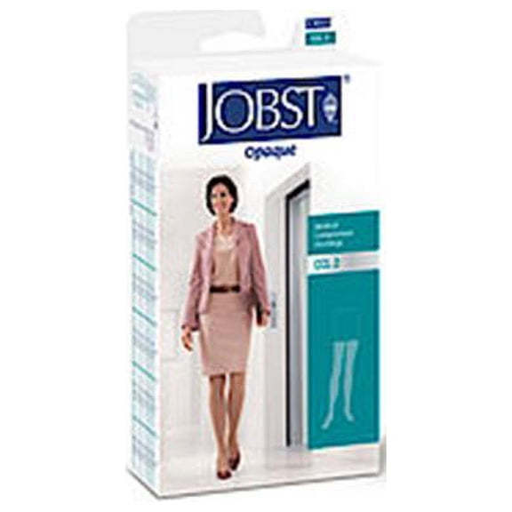 Jobst Opaque 30-40 Closed Toe Thigh High Compression Stockings w/Sensitive Band Natural Small