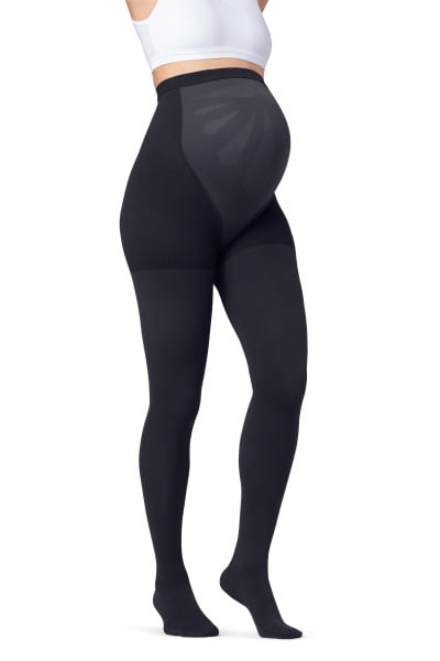 Opaque Closed Toe Maternity Pantyhose - 20-30 mmHg Anthracite Medium