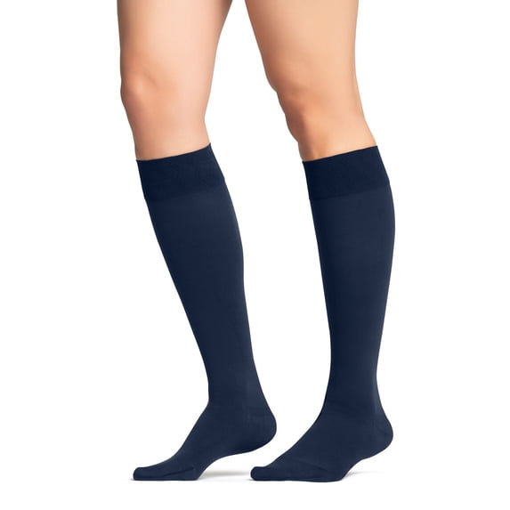 Jobst Opaque Open Toe Maternity Knee Highs - 20-30 mmHg Navy Medium