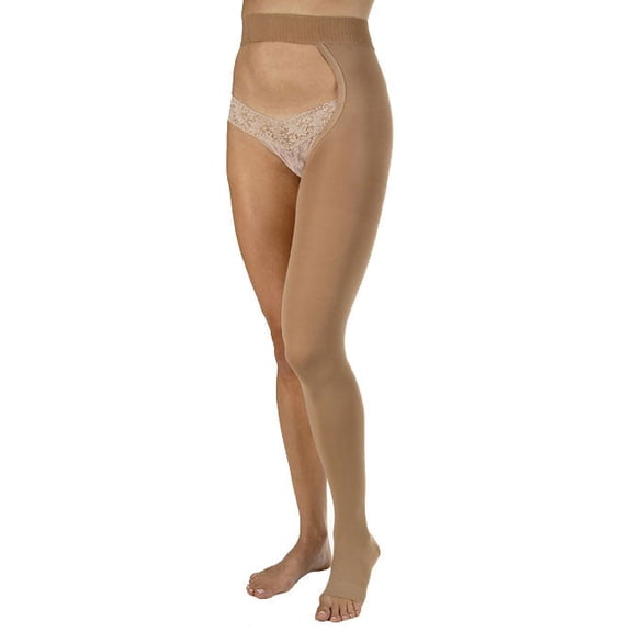 Jobst Relief Open Toe Chap Style Left Leg - 20-30 mmHg Black Small