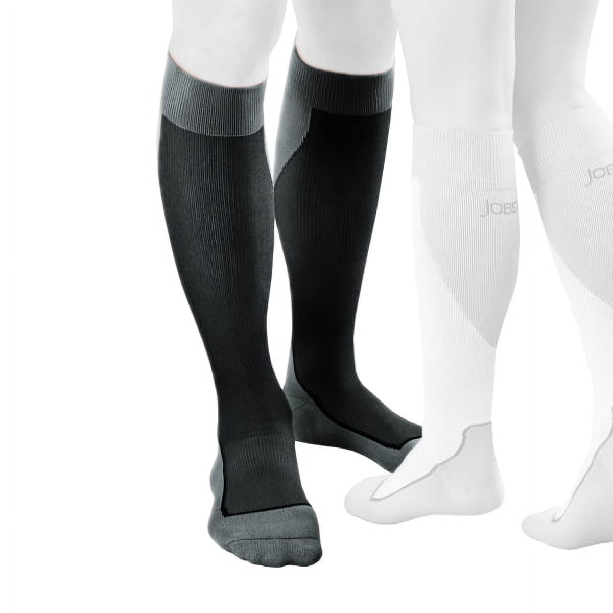 Jobst Sport 15-20 Knee High Compression Socks Black/Gray Large