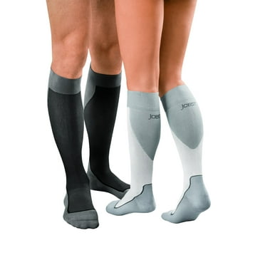 Jobst Sport 15-20 Knee High Compression Socks White/Grey Large