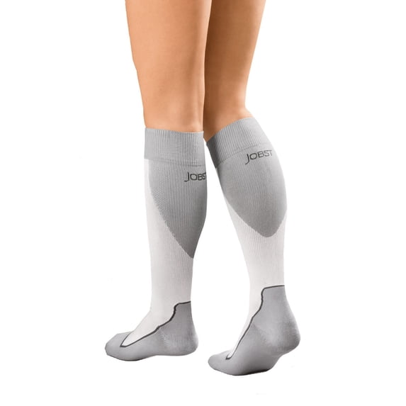 Jobst Sport 15-20 Knee High Compression Socks White/Grey Xlarge