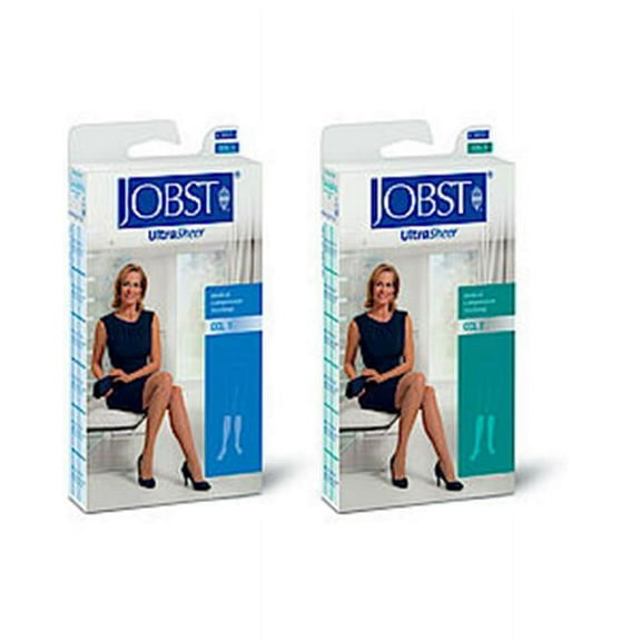 Jobst UltraSheer 30-40 Closed Toe Thigh High Compression Stockings w/Sensitive Band Natural Medium
