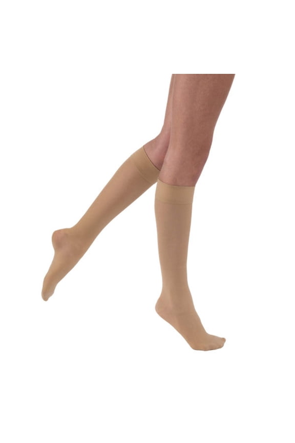 Jobst UltraSheer SoftFit 15-20 Closed Toe Knee High Compression Stockings Natural Small