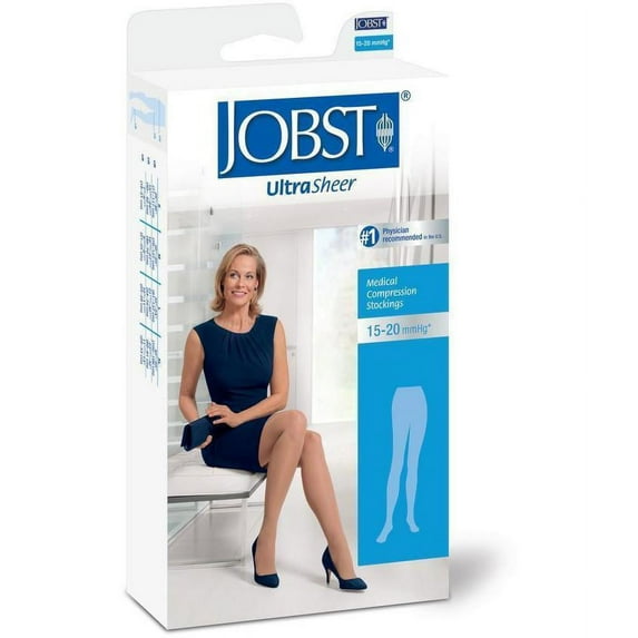 Jobst UltraSheer Women's 15-20 mmHg Waist High