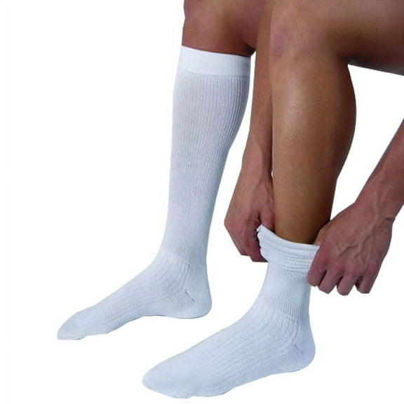 Jobst ActiveWear 20-30 mmHg Knee High Compression Socks White XLarge Full