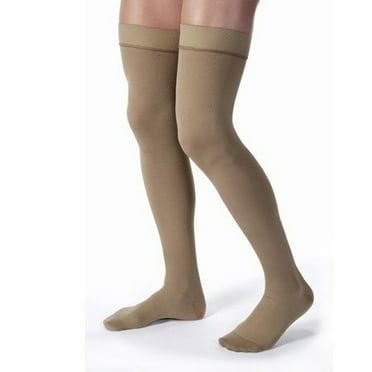 Jobst for Men 20-30 Closed Toe Thigh High Compression Stockings Khaki Xlarge