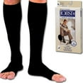 thumbnail image 1 of Jobst for Men Open Toe Ribbed 30-40 Knee High Compression Socks Black Xlarge, 1 of 3