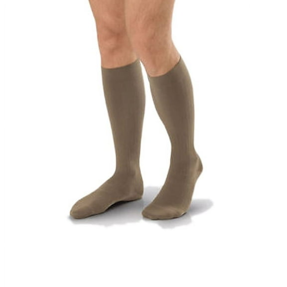 Jobst for Men Ribbed 30-40 Knee High Compression Socks Khaki Small
