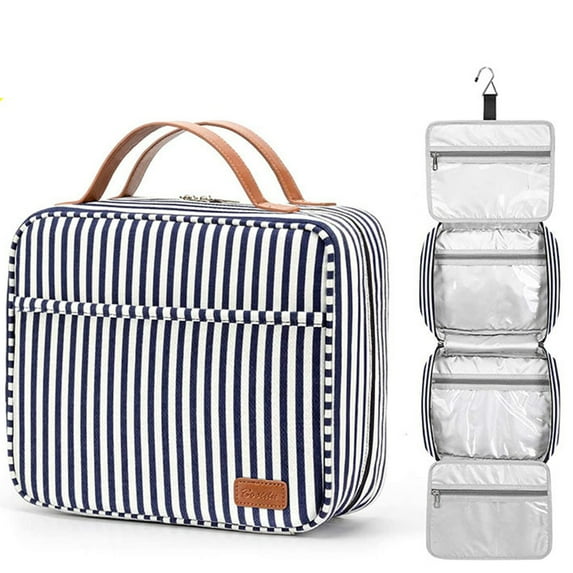 Jobunai Hanging Travel Toiletry Cosmetic Makeup Bag,Small Large Make Up Capacity Cosmetics Organizer Bags for Women with Compartments & 1 Sturdy Hook,Perfect for Travel/ Daily Use/ Christmas