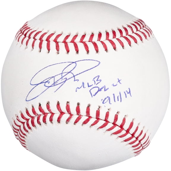 Joc Pederson Los Angeles Dodgers Autographed Baseball with MLB Debut 9-1-14 Inscription - Fanatics Authentic Certified