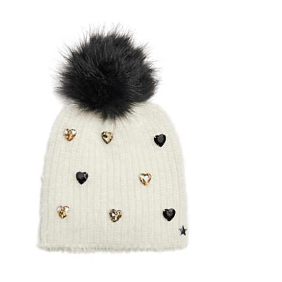 Jocelyn Faux Alpaca Crystal Embellished Hat