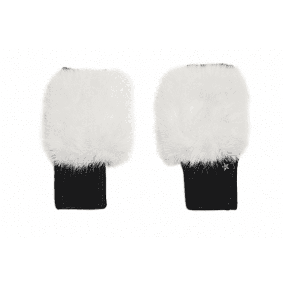 Jocelyn Faux Fox Fur Knit Mittens