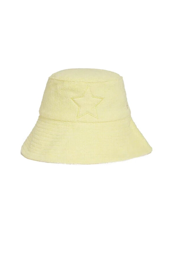 French Terry Bucket Hat Yellow Retail $65