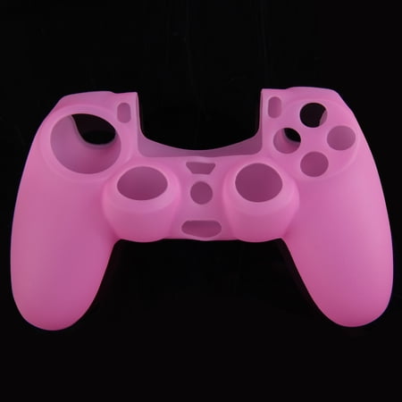 Silicone Rubber Soft Case Skin Cover for PS4 Controller Grip Handle Pink